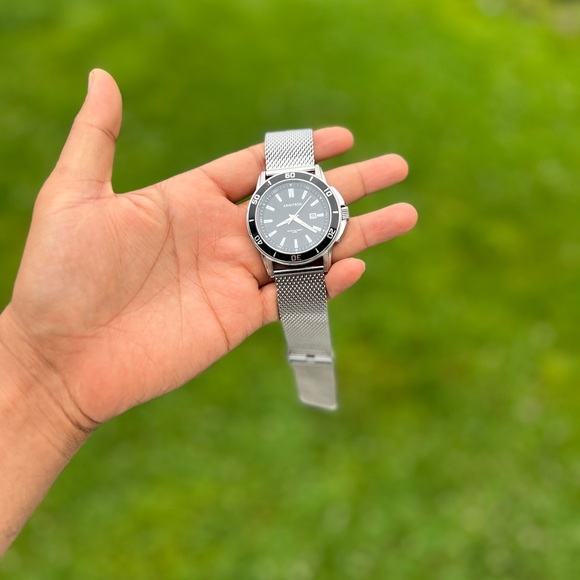Armitron Stainless Steel Luminescent Quartz Date Watch